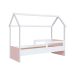 Cama Infantil Montessoriana Miney Branco e Rosa