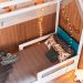 Cama Infantil Montessoriana com Cama Auxiliar Miney Branco e Azul