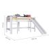 Cama Infantil Slide com Escorregador Branca