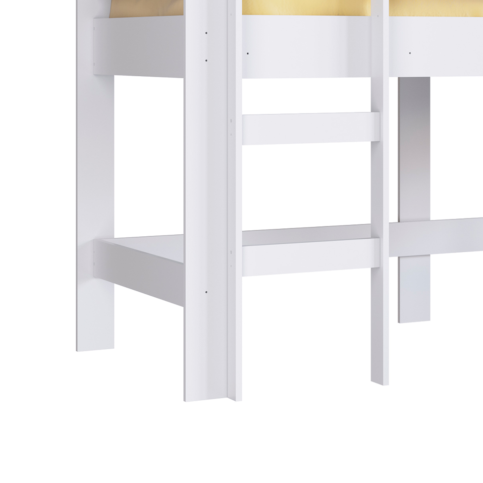 Cama Infantil Slide com Escorregador Branca