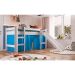 Cama Infantil Slide com Escorregador Branca e Azul