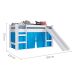 Cama Infantil Slide com Escorregador Branca e Azul