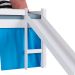Cama Infantil Slide com Escorregador Branca e Azul