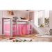 Cama Infantil Slide com Escorregador Branca e Rosa