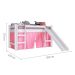 Cama Infantil Slide com Escorregador Branca e Rosa