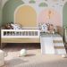 Cama Montessoriana Escada E Escorrega AFT010 Aveiro OAK Branco Comm