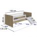 Cama Montessoriana Escada E Escorrega AFT010 Aveiro OAK Branco Comm