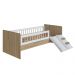 Cama Montessoriana Escada E Escorrega AFT010 Aveiro OAK Branco Comm