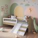 Cama Montessoriana Escada E Escorrega AFT010 Aveiro OAK Branco Comm