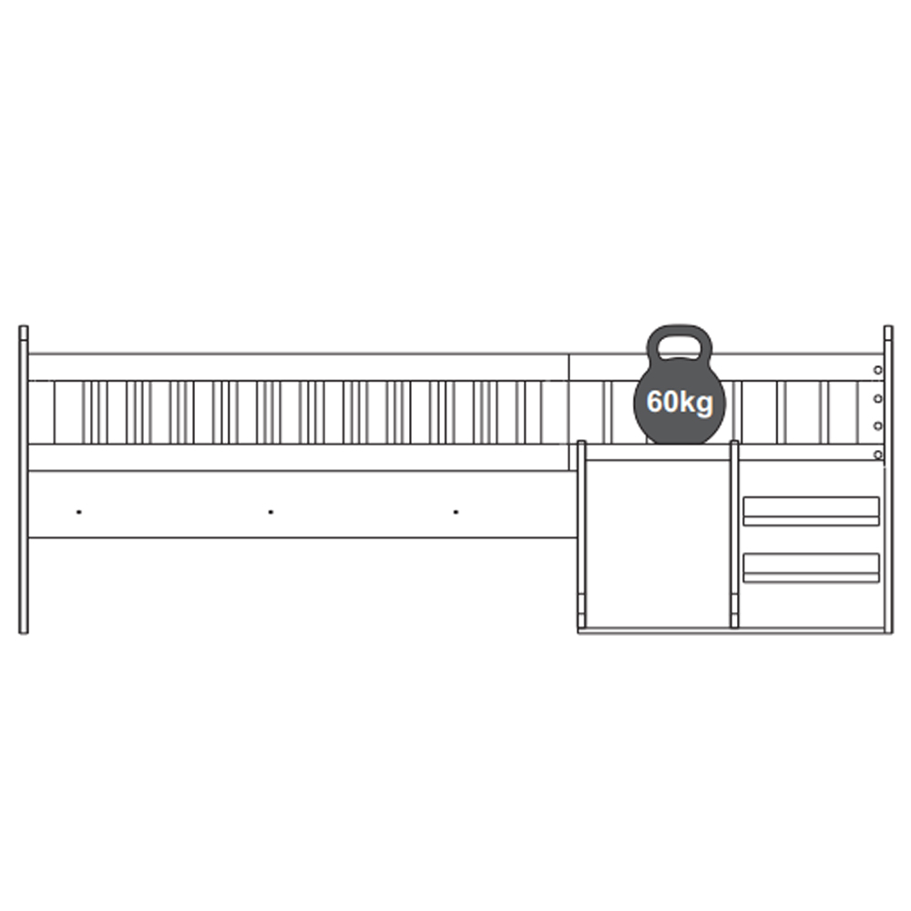 Cama Montessoriana Escada E Escorrega AFT010 Branco Comm