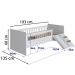 Cama Montessoriana Escada E Escorrega AFT010 Branco Comm