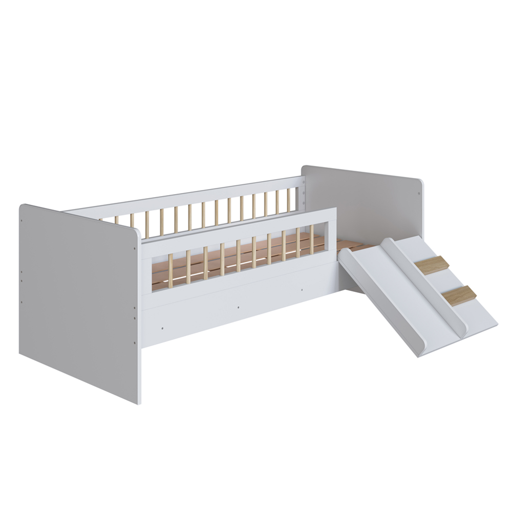Cama Montessoriana Escada E Escorrega AFT010 Branco Comm