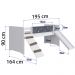 Cama Playground Com Escorregador E Rampa BY710 Branco Comm