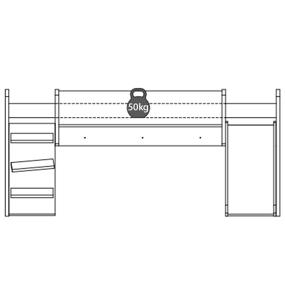 Cama Playground Com Escorregador E Rampa BY710 Branco Comm