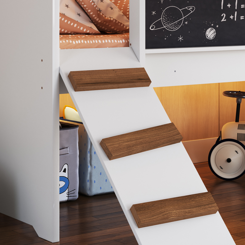 Cama Playground Com Escorregador E Rampa BY710 Branco Comm