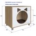 Casa Pet para Gato Oak com Almofada Marrom Completa Móveis