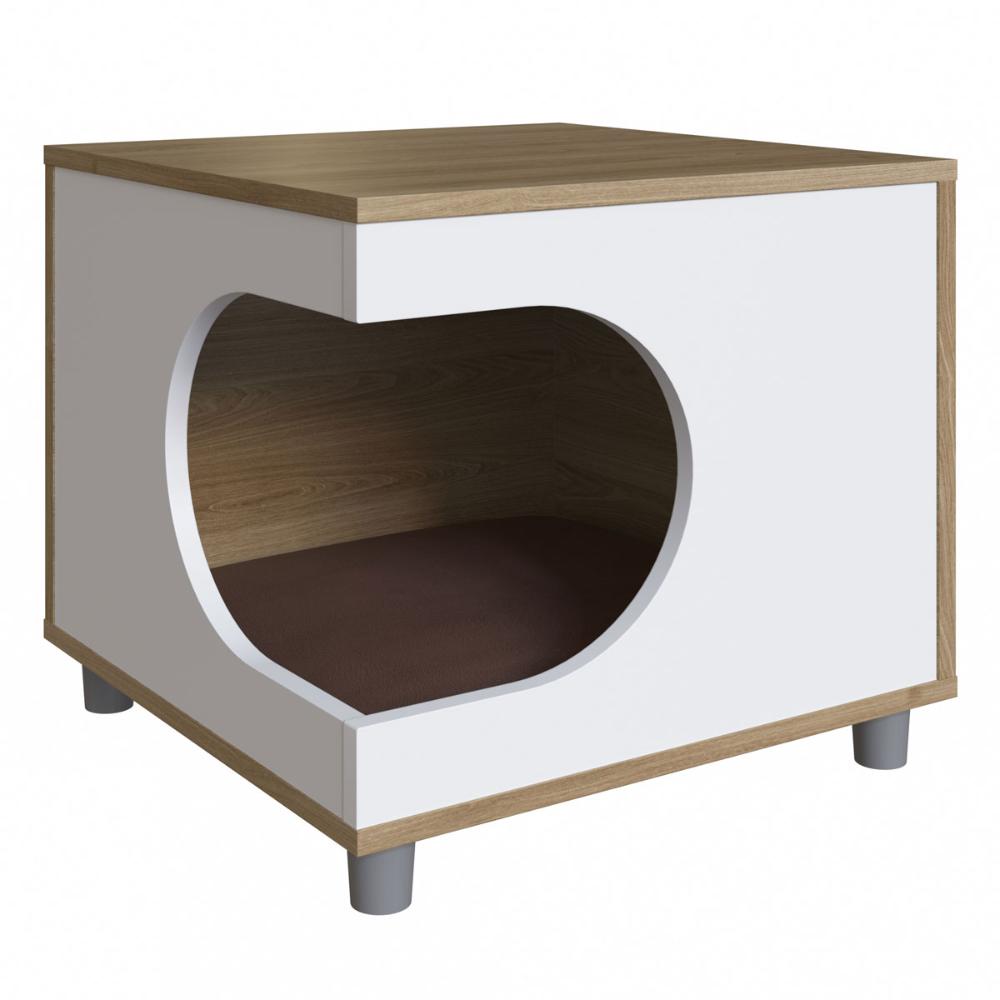 Casa Pet para Gato ou Cachorro Oak com Almofada Marrom