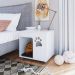 Casa Pet pra Cachorro Branca Almofada Marrom Completa Móveis