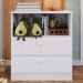 Comoda 02 Gav E Nichos LA005 Branco Comm