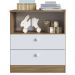 Comoda 02 Gav E Nichos LA005 Nogal Manchester Branco Comm