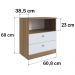 Comoda 02 Gav E Nichos LA005 Nogal Manchester Branco Comm