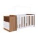 Conjunto de Berço com Cômoda Aconchego 2 GV Branco e Nogal