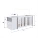 Conjunto de Berço com Colchão (130x60cm) e Cômoda Aconchego 2 GV Branco