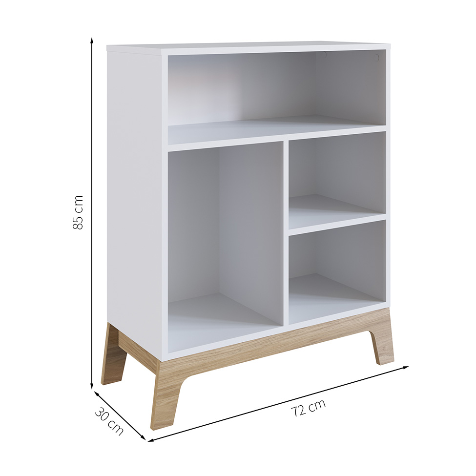 Estante Infantil Favo de Mel Branca 85x72 cm