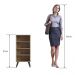 Estante Retrô com 03 Prateleiras Oak com Largura 38,5cm