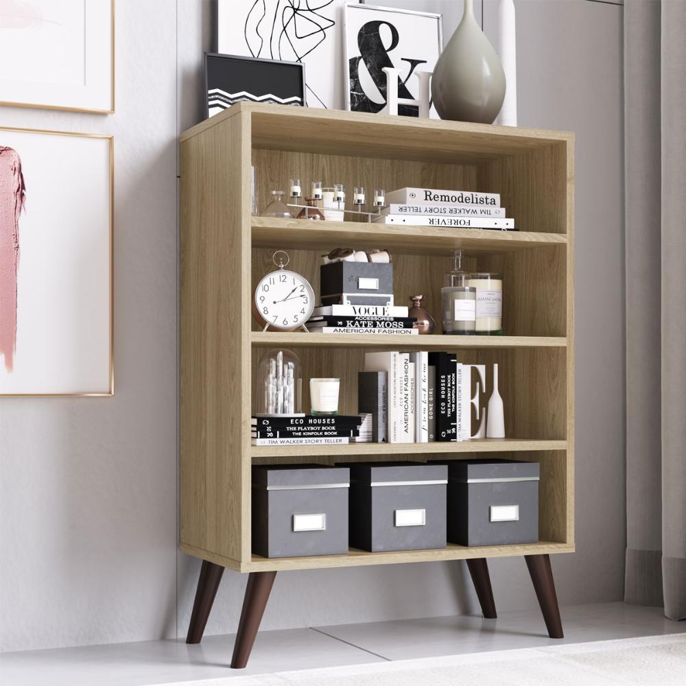 Estante Retrô com 03 Prateleiras Oak com Largura 60cm