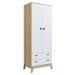 Guarda-Roupa Infantil Favo de Mel 2 Portas 2 Gavetas Branco e Itapuã