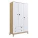 Guarda-Roupa Infantil Favo de Mel 2 Portas 3 Gavetas Branco e Itapuã