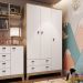 Guarda-Roupa Infantil Favo de Mel 2 Portas 3 Gavetas Branco e Itapuã