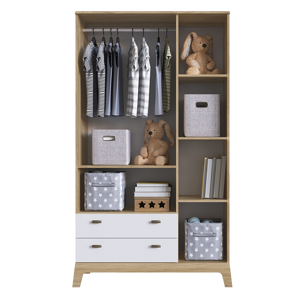 Guarda-Roupa Infantil Favo de Mel 2 Portas 3 Gavetas Branco e Itapuã