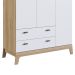 Guarda-Roupa Infantil Favo de Mel 2 Portas 3 Gavetas Branco e Itapuã
