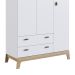 Guarda-Roupa Infantil Favo de Mel 3 Portas 2 Gavetas Branco