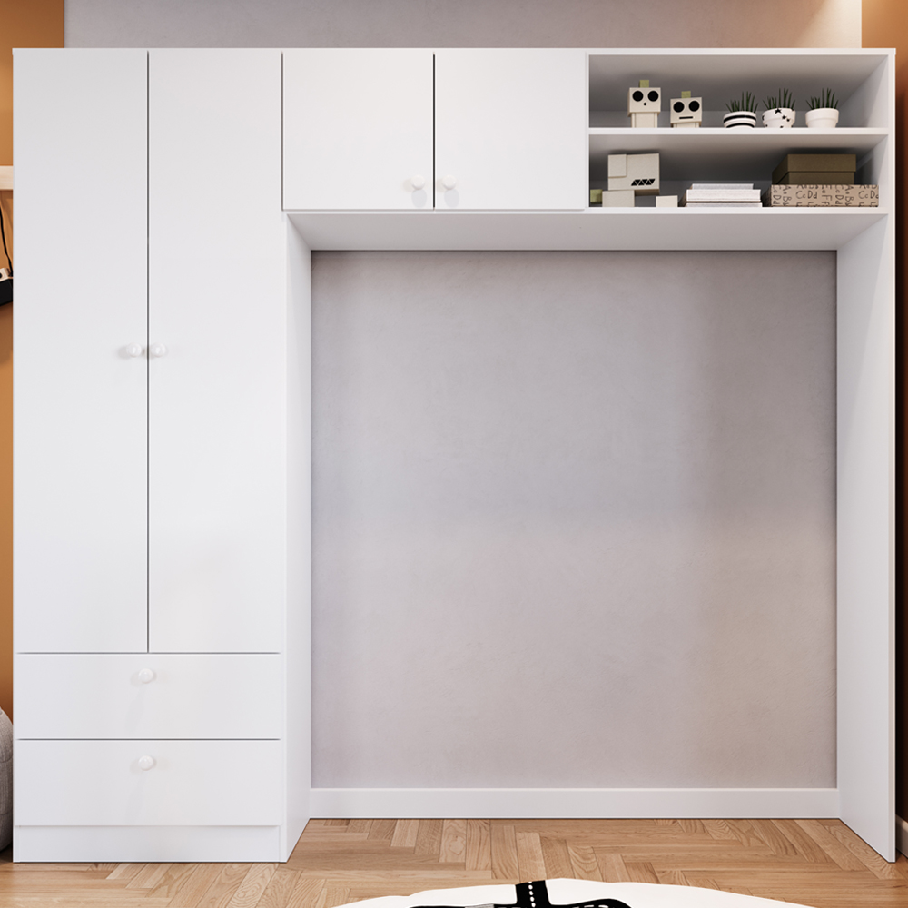 Guarda Roupa Infantil LA007 Branco Comm