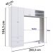 Guarda Roupa Infantil LA007 Branco Comm