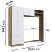 Guarda Roupa Infantil LA007 Nogal Manchester Branco Comm