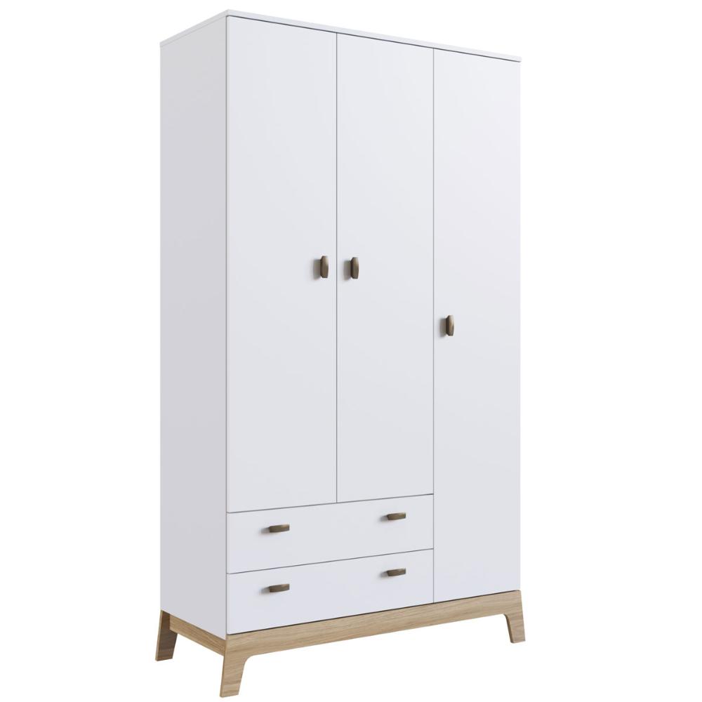 Guarda-Roupas Infantil 03 Portas e 02 Gavetas Branco Itapuã