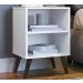 Mesa De Cabeceira Com Prateleira CB200 Branco Completa Moveis
