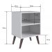 Mesa De Cabeceira Com Prateleira CB200 Branco Completa Moveis