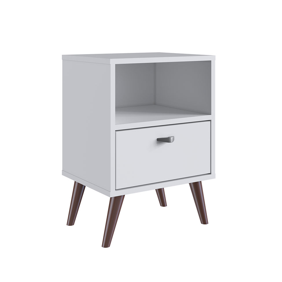 Mesa de Cabeceira Jandira 1 Gaveta Branca