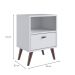 Mesa de Cabeceira Jandira 1 Gaveta Branca