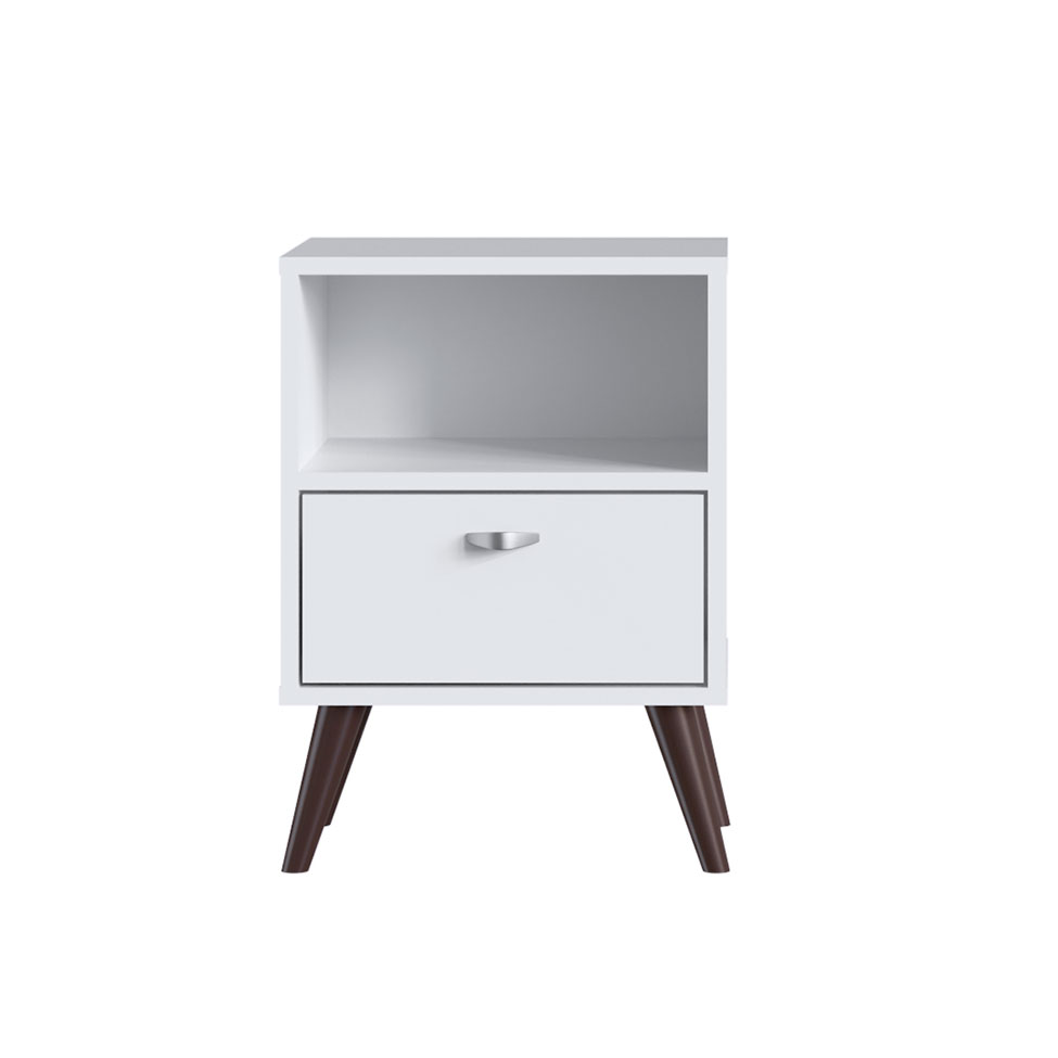 Mesa de Cabeceira Jandira 1 Gaveta Branca