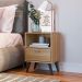 Mesa de Cabeceira Jandira 1 Gaveta Oak