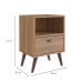 Mesa de Cabeceira Jandira 1 Gaveta Oak