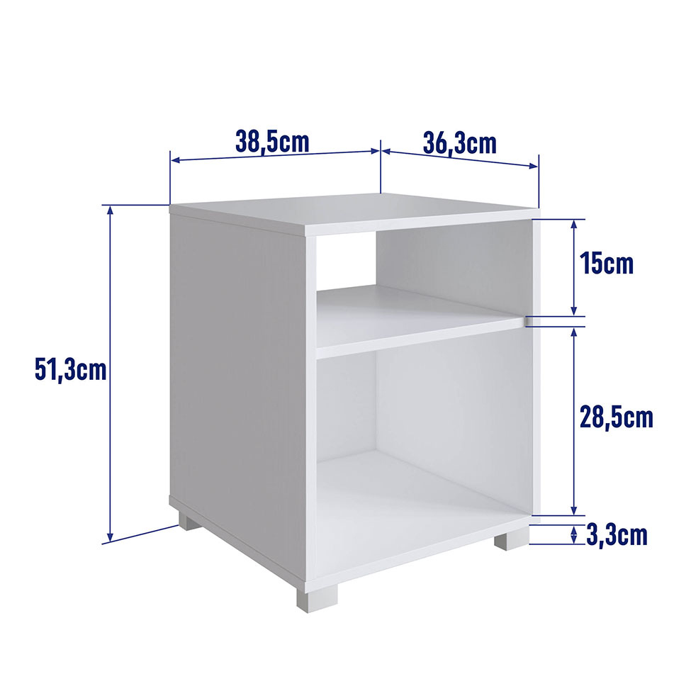 Mesa de Cabeceira Siena Branca
