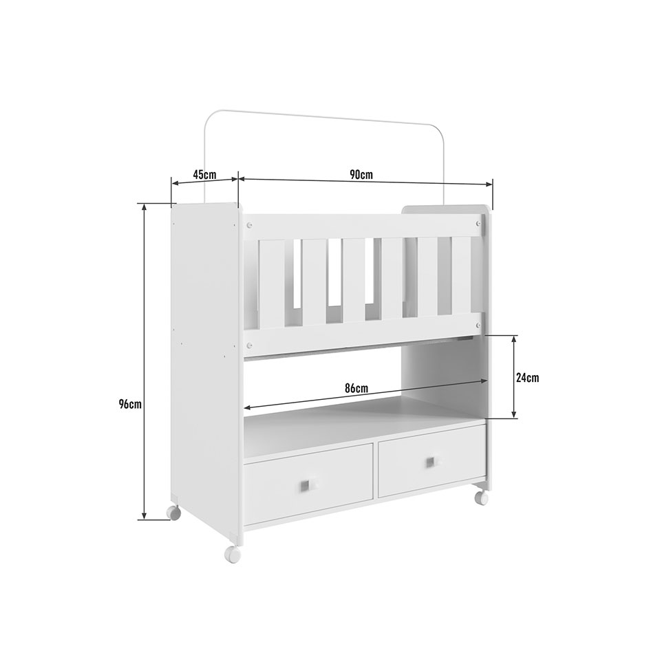 Mini Berço Moisés 2 GV Branco