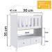 Mini Berço Moises Sem Colchao 2 Gavetas BY510 Branco Comm